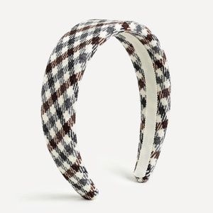 NWT Jcrew Wide Wool Check Plaid Headband